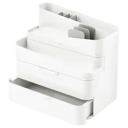 Kosmetik-Organizer Grau/Weiß