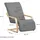 Homestyle4u Relaxsessel grau 66 x 94 x 62 cm mit verstellbarer Fußstütze und Kissen