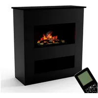 GLOW FIRE Elektrokamin Brecht Wasserdampf Kamin, Elektrischer Kamin, Wasserdampfkamin mit 3D Feuer und Knisterfunktion schwarz