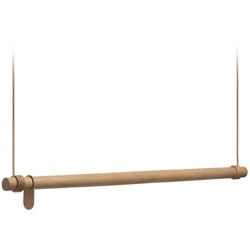 LindDNA - Swing Hängegarderobe L (110 cm), Eiche natur / Leder natur