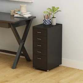 [en.casa] Kökar Rollcontainer 69 x 28 x 41 cm Schwarz