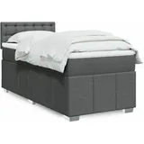 vidaXL Boxspringbett 180 x 200 cm Dunkelgrau
