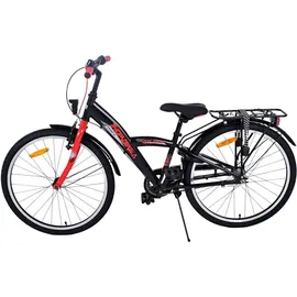 Volare Kinderfahrrad Thombike für Jungen 24 Zoll Kinderrad in Schwarz Rot