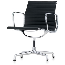 Vitra Besucherstuhl Alu-Chair schwarz, Designer Charles & Ray Eames, 83x57.5x59 cm