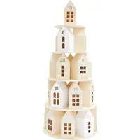 Rico Design Adventskalender "Holz-Haus-Pyramide", 29 Teile FSC 100%