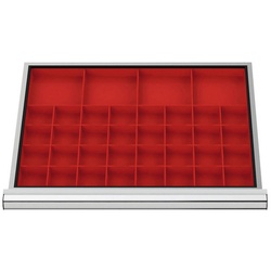 Simplaflex Schubladenorganizer, BxT: 600 x 450 mm, Kunststoff - rot