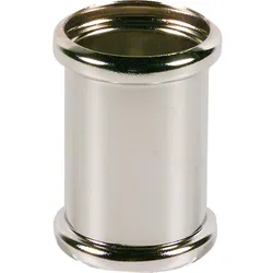 Doppelmuffe (Ausführung: Doppelmuffe mit 2 O-Ringen Messing verchromt 32x32mm)