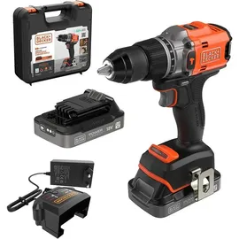 Black & Decker Akku-Schlagbohrschrauber inkl. 2 x 2,0 Ah + Koffer