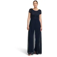 Vera Mont Jumpsuit mit Spitzenbesatz, Marine, 42,