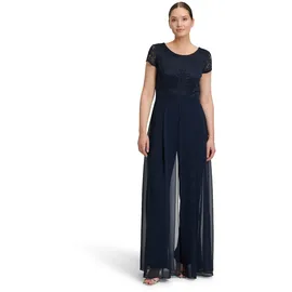 Vera Mont Jumpsuit mit Spitzenbesatz, Marine, 42,