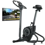 Skandika Heimtrainer Cykling P6-H 32 elektrische Widerstandsstufen, bis 200 cm, LED-Anzeige, Bluetooth, App Steuerung mit Kinomap, Tablethalterung |Hometrainer, Indoor Fahrrad für Zuhause