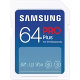 Samsung PRO Plus for Professionals R180/W130 SDXC 64GB, UHS-I U3, Class 10 (MB-SD64S/EU)