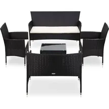 vidaXL Garten-Lounge-Set schwarz 45893