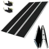 Baumarktplus DREIBREIT by TRUTZHOLM Alu Auffahrrampe 215 cm 2-fach klappbar 1020 kg Alu beschichtet Verladerampe