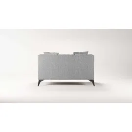 Home Affaire Loveseat HOME AFFAIRE "MATTHEW Loungesessel, Maße B/T/H: 130/86/74 cm", grau (hellgrau), B:130cm H:74cm T:86cm, 100% Polyester, Sessel, incl. Zierkissen, feine Steppung im Rücken, belastbar bis 200kg