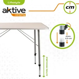 Aktive Klapptisch Höhenverstellbar 80x60x 50-69 Cm - White - One Size