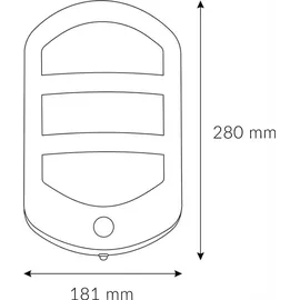 Easylight Außenwandleuchte Edelstahl H: 28,3 cm Bewegungsmelder IP54 1500 lm warmweiß