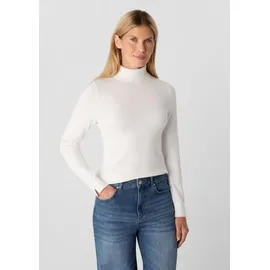 Comma, Longpullover Strickpullover Rollkragenpullover Weiß 44
