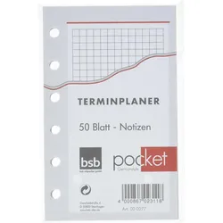 BSB Ersatzeinlage A7 kariert 50 Blatt 02-0277 Papier