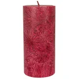 Kerzenfarm Hahn Stearin Stumpenkerze - dunkelrot 64x135 mm