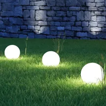 Kynast Kugelleuchte Kunststoff 20 cm Solar Erdspieß weiß