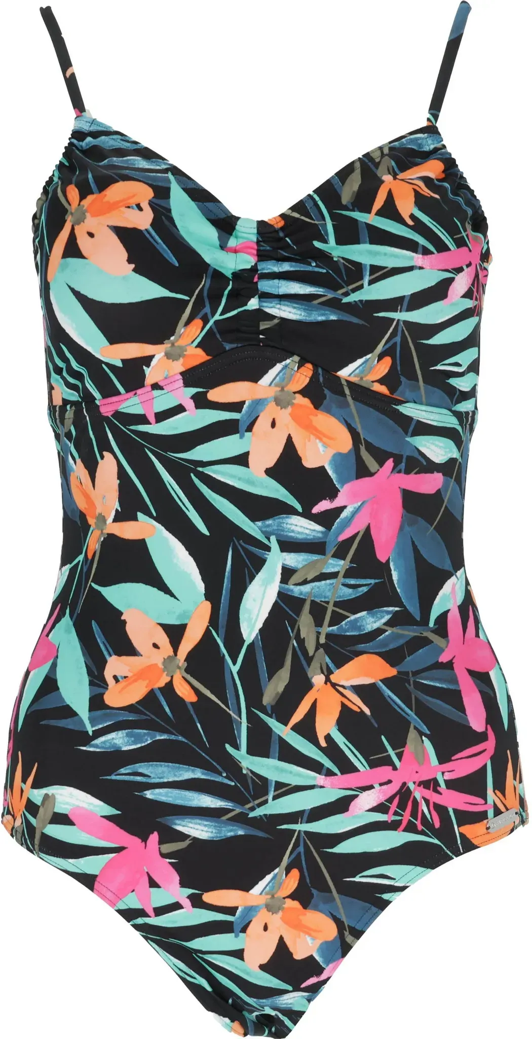 FIREFLY Sylvia II Badeanzug Damen in floral black, Größe 36 - schwarz
