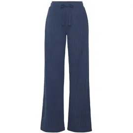 LASCANA Lounge-Hosen Homewearhose Blau/Meliert 48/50