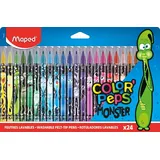 Maped - Filzstifte, Fasermaler COLOR'PEPS MONSTER mit mittlerer Spitze - x24 Stifte