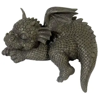 Gartendrache Kantenhocker schaut nach links! Garten! Figur! Drache!