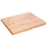 vidaXL Waschtischplatte Hellbraun 60x50x2 cm Massivholz Behandelt