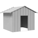 vidaXL Hundehütte Mit Dach 131x101x102 Cm Verzinkter Stahl - Vidaxl