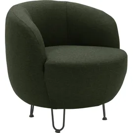 INOSIGN Sessel INOSIGN "Anjuli Lieferzeit nur 2 Wochen", grün, B:72cm H:72cm T:76cm, 100% Polyester, Sessel, Sessel, Runde Form, perfektes Einzelstück, Flausch oder Feinstruktur