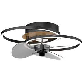 GLOBO Deckenventilator 42 cm Deckenventilator Schwarz
