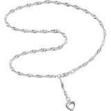 SilberDream Fußkette Silber 925 Sterling Silber ca. 25cm Herz | Gr.: onesize