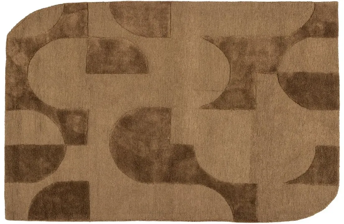 Teppich Livo - Viskose / Wolle Braun, 170 x 240 cm