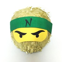 Ninja Pinata - Ideal für die Ninja Party - Pinata Geschenk - Pinata Geburtstag - Farbe zur Auswahl: grün, schwarz, blau, rot (gold)