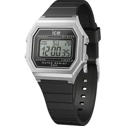 Chronograph ICE-WATCH "ICE digit retro - Small", schwarz, Armbanduhren, Damen, Armbanduhr, Quarzuhr, Damenuhr, Silikonarmband, Datum