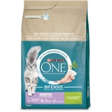 PURINA ONE BIFENSIS Sensitive Katzenfutter trocken, reich an Truthahn, 4er Pack (4 x 2,8kg)