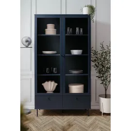 furn.design Vitrine Barina 100 x 183 x 40 cm Blau