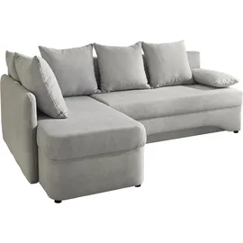 Jockenhöfer Ecksofa JOCKENHÖFER GRUPPE "Nivaris L-Form, B: 197 cm", grau (hellgrau), B:197cm T:85cm, Korpus: 100% Polyester;Kissen: 100% Polyester, Sofas, Ecksofa, mit Bettfunktion & Bettkasten, Unser Dauertiefpreis