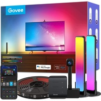 Govee TV Hintergrundbeleuchtung mit Kamera und Smart LED Lightbar, ambilight nachrüsten, Strip, WiFi RGBIC Streifen für 55-65 Zoll TV und PC, mit Alexa und Google Assistant