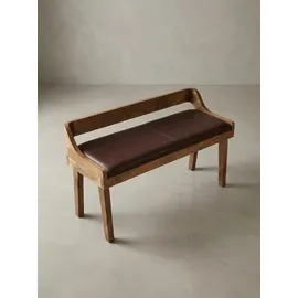 KADIMA DESIGN Polsterbank Echtleder Braun 108 x 63 x 43 cm