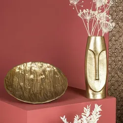TABLE PASSION Runde Schale Caesar gold 35 cm Tisch Passion Rund Aluminium Tisch Passion