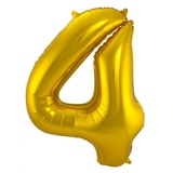 Folat Folienballon 4 gold, 86 cm