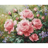 Luca-S Kreuzstich Stickpackung Der Rosengarten, Zählmuster, 44x35cm