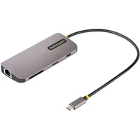 Startech StarTech.com USB C Multiport Adapter, 4K 60Hz HDMI Anschluss, 5Gbit/s USB-A Hub, USB C auf HDMI, 100W PD, GbE, SD/MicroSD, 30cm Kabel, Reiseadapter, Thunderbolt 3 Dockingstation - Grau