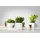 LECHUZA Cube Glossy 14 Komplettset 14 x 14 x 13,5 cm weiß highgloss