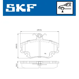 SKF VKBP 80092 E Bremsbelagsatz, Scheibenbremse