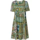Viskose-Kleid, Druck grün, 44