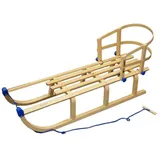 Rix Holzschlitten Davos 110 cm, Set mit Lehne und Leine